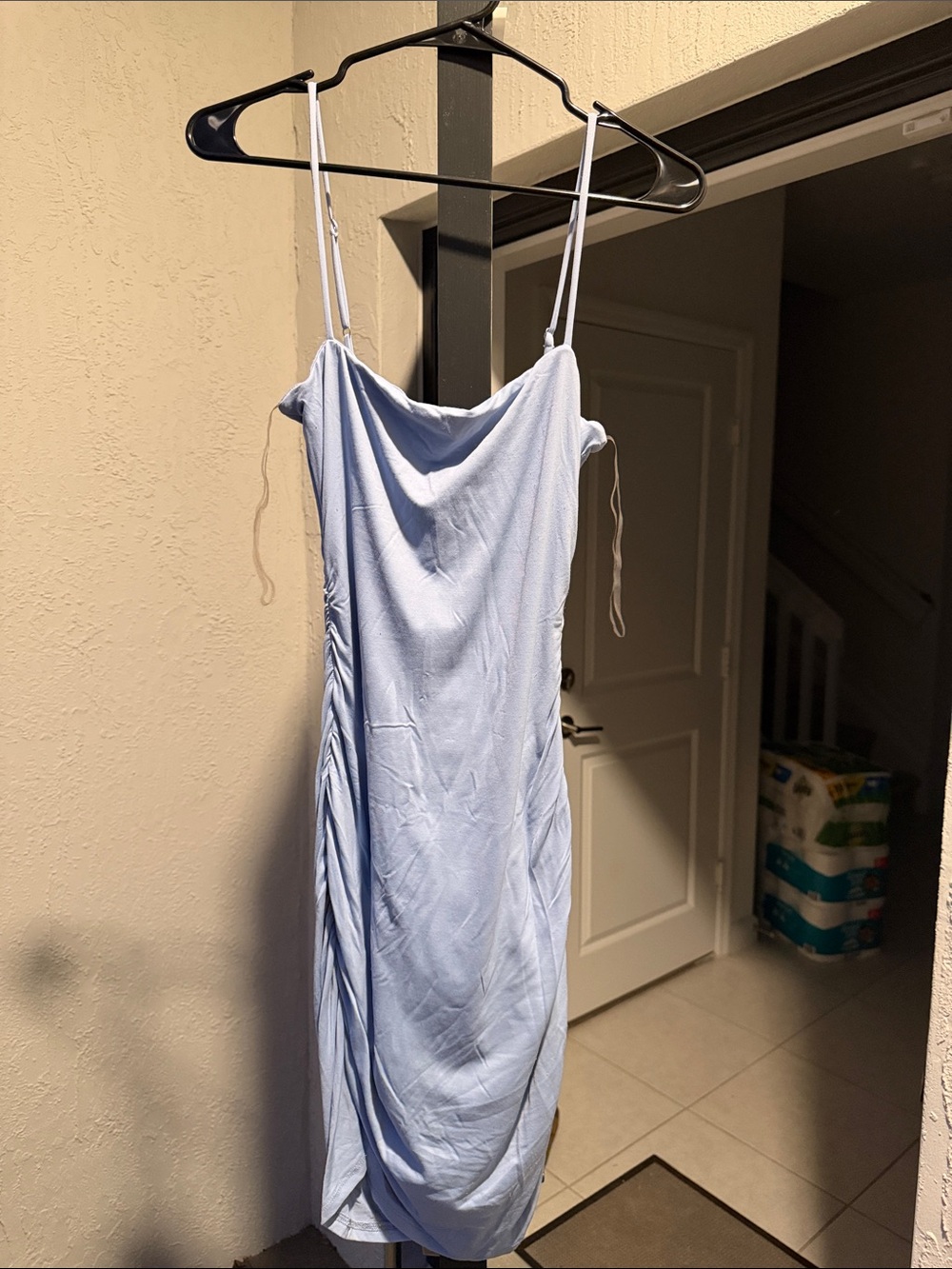 Windsor Light Blue Cowl Neck Slip Dress